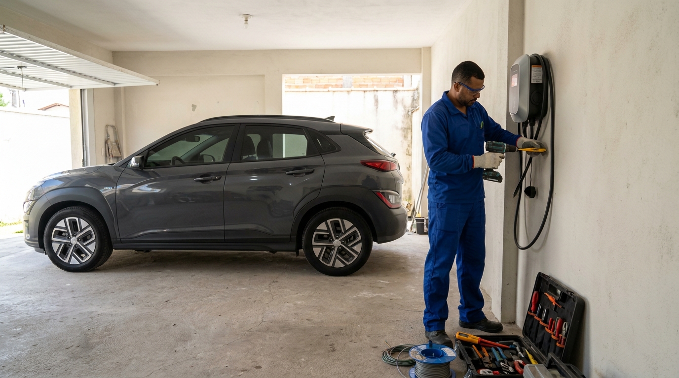 Instalacao de carregador de carro eletrico em Criciúma‑SC